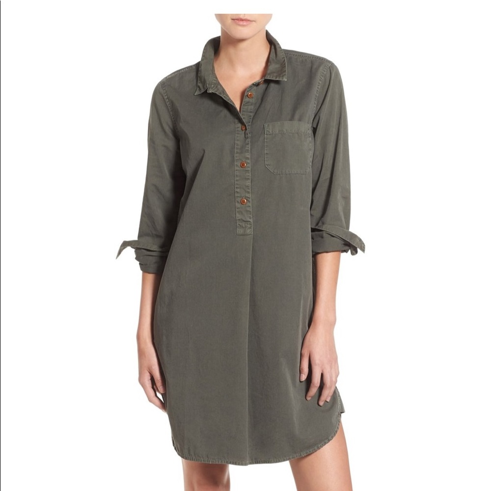 Madewell Utility Dress- Olive green Large